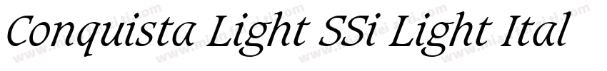 Conquista Light SSi Light Italic字体转换
